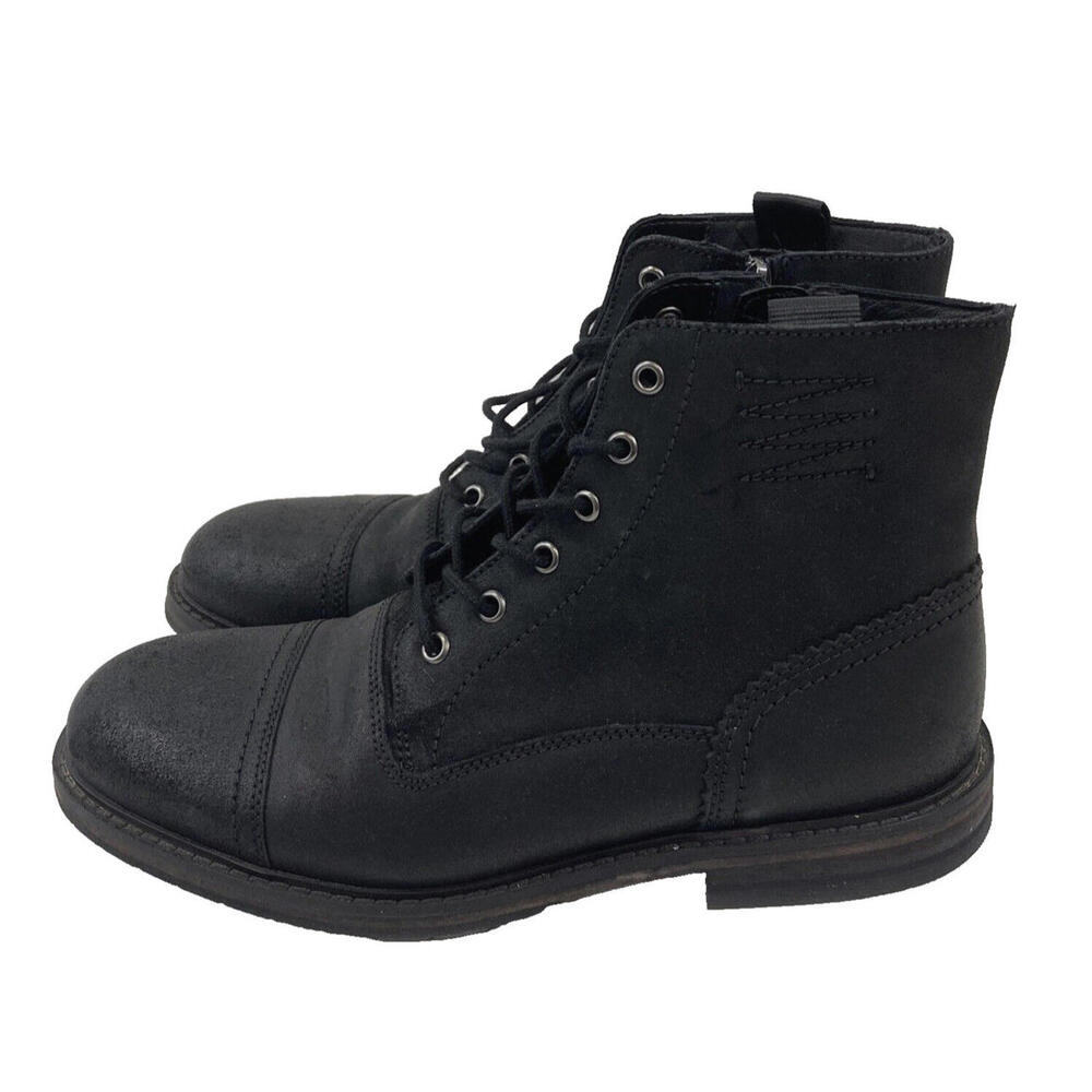 Clarks Black Leather Men's Boots - Picture 6 of 9